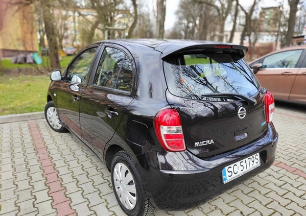 Nissan Micra cena 21000 przebieg: 81851, rok produkcji 2013 z Częstochowa małe 67